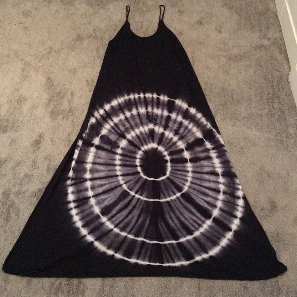 Black spaghetti strap maxi